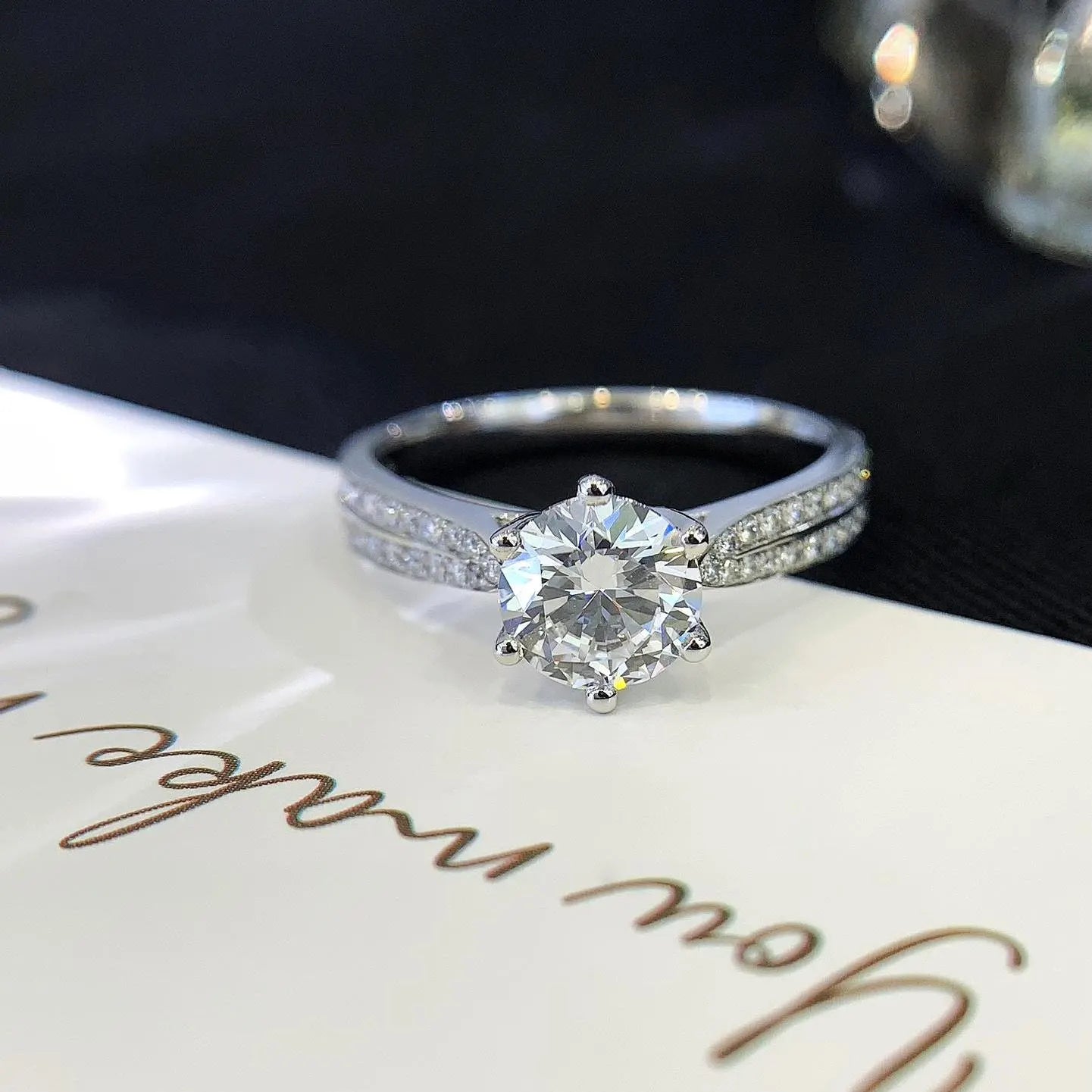 Round 1.20tcw Lab Diamond Cathedral Double Band Ring | IGI Certified