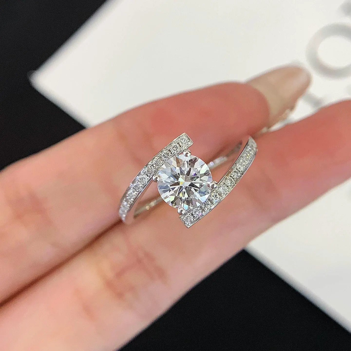 1.70tcw Round Lab Grown Diamond Bypass Solitaire Ring | 1.50ct Center | IGI Certified