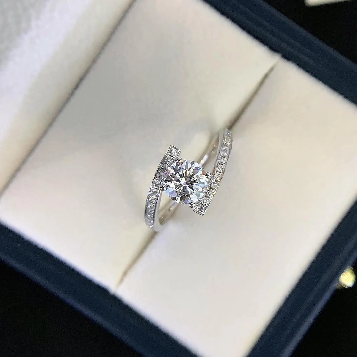 1.70tcw Round Lab Grown Diamond Bypass Solitaire Ring | 1.50ct Center | IGI Certified