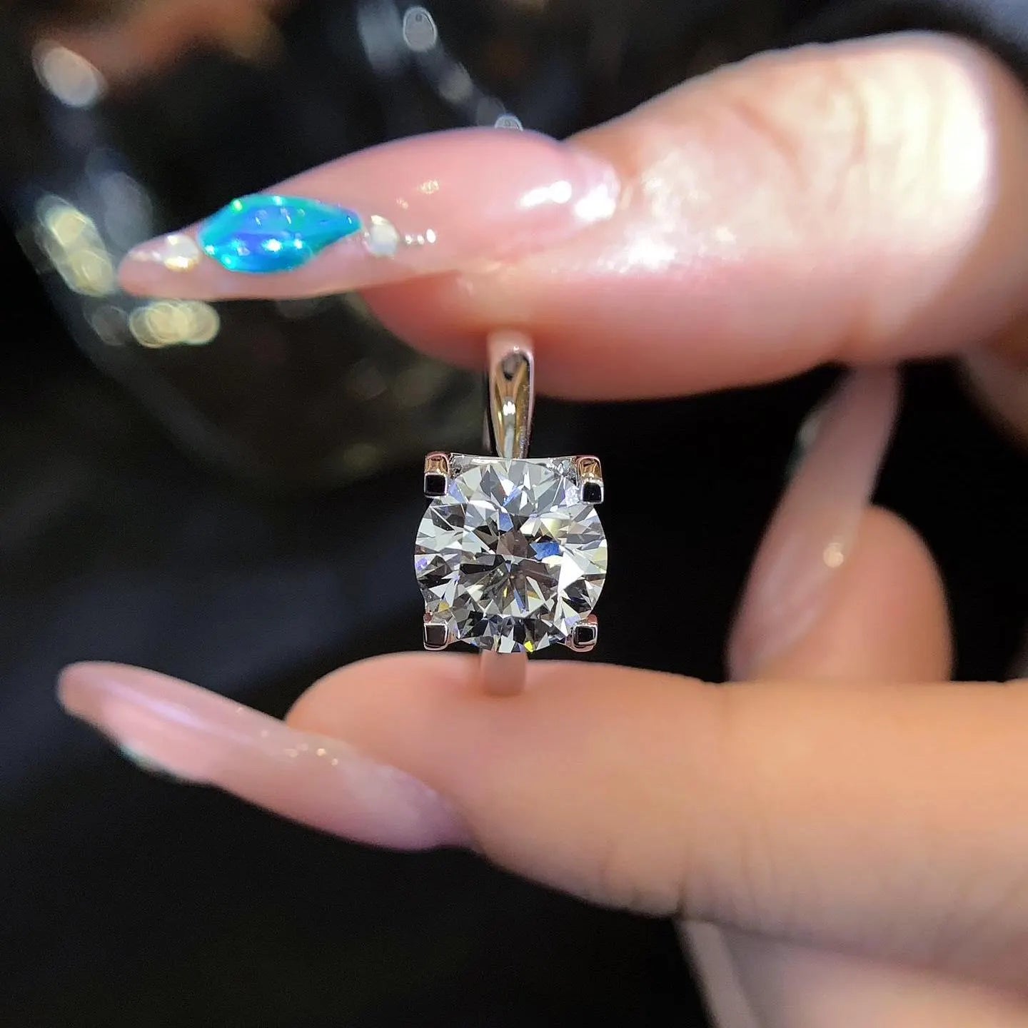 2.60ct Round Lab Grown Diamond Halo Engagement Ring | IGI Certified | Custom Gold & Platinum