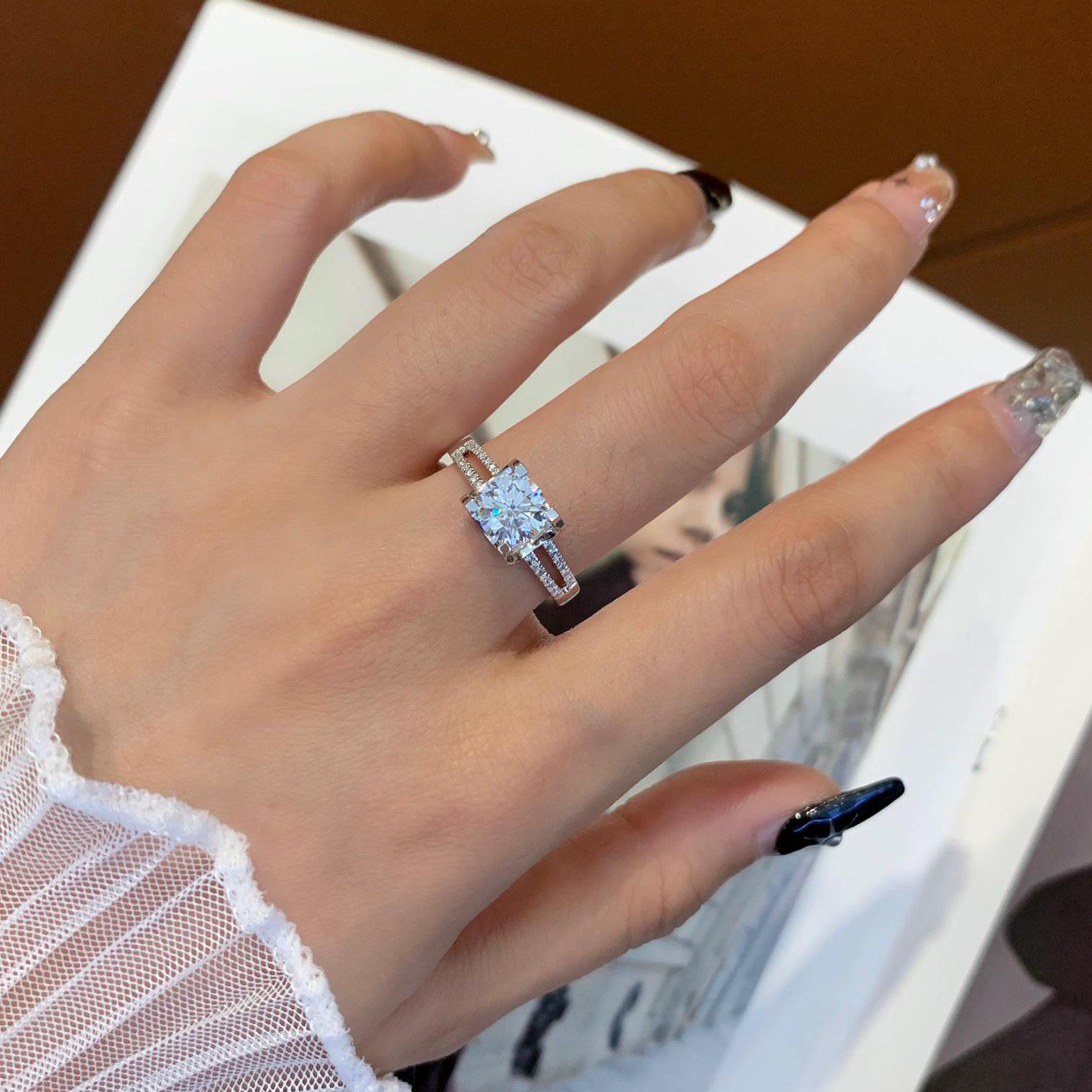 1.20ct Round Lab Grown Diamond Split Band Engagement Ring | IGI Certified | Modern Ethical Ring