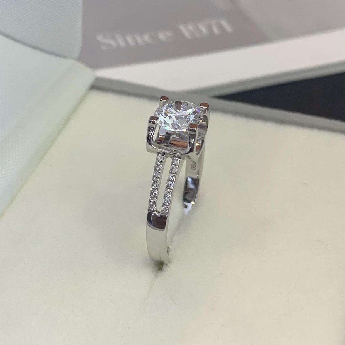 1.20ct Round Lab Grown Diamond Split Band Engagement Ring | IGI Certified | Modern Ethical Ring