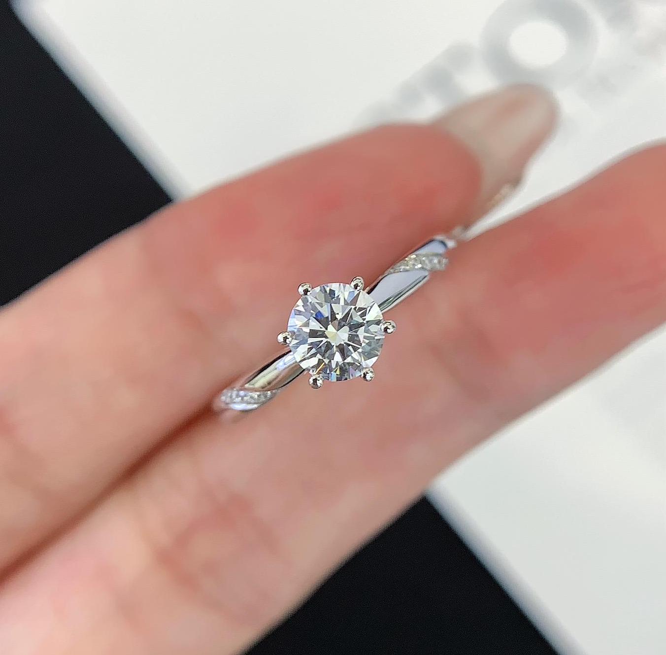 0.70tcw Round Lab Diamond Solitaire Engagement Ring | Basket Pavé | IGI Certified | Gold Options