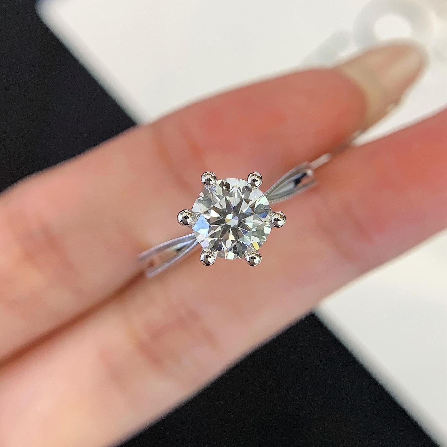 1.20ct Lab Grown Round Diamond Pavé Engagement Ring | Basket Set | IGI Certified | Custom Gold