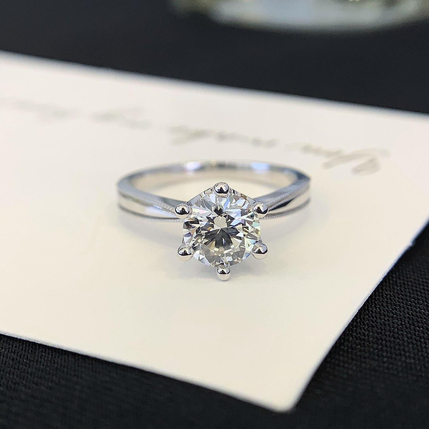 1.20ct Lab Grown Round Diamond Pavé Engagement Ring | Basket Set | IGI Certified | Custom Gold