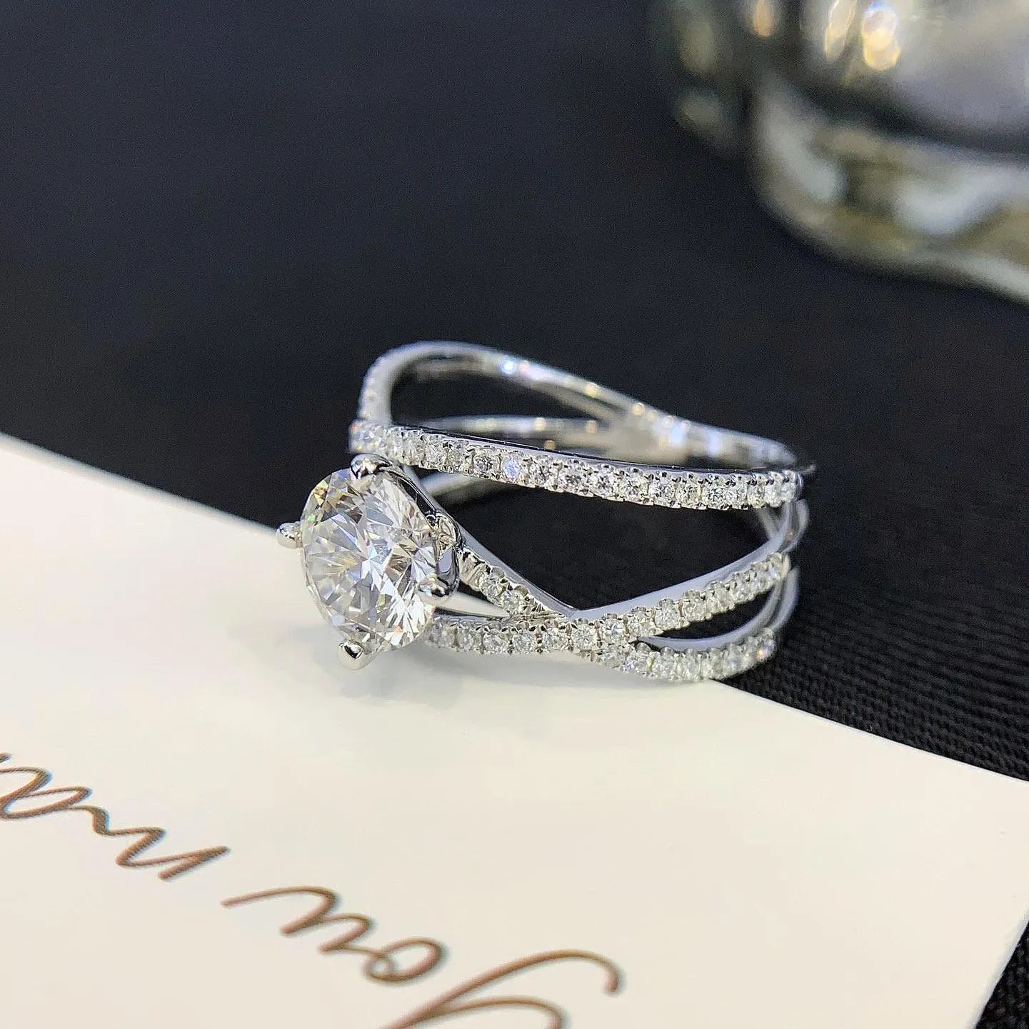 Round 2.00tcw Lab Diamond Triple Wave Band Ring | IGI Certified