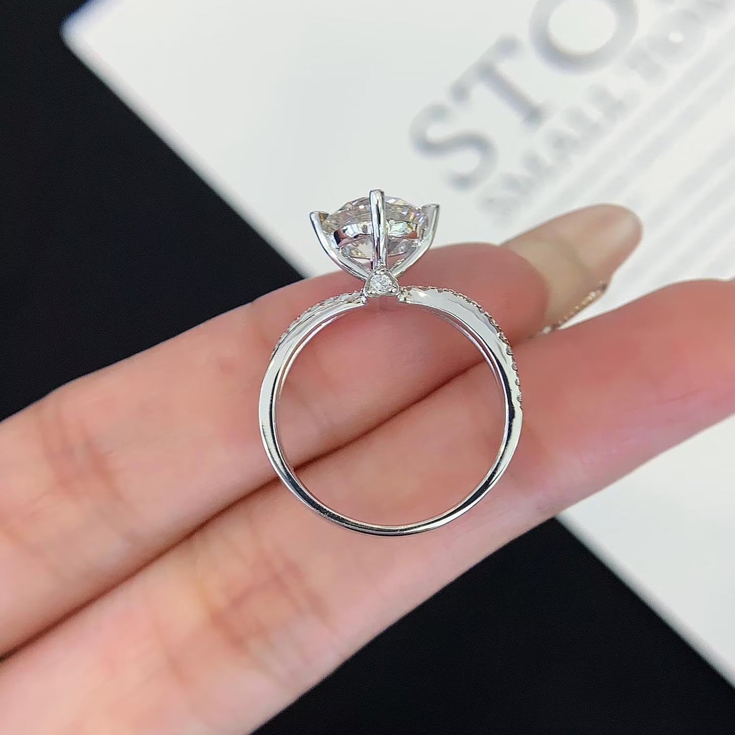 1.70tcw Round Lab Diamond Engagement Ring | Hidden Halo | Two-Tone Band | IGI Certified