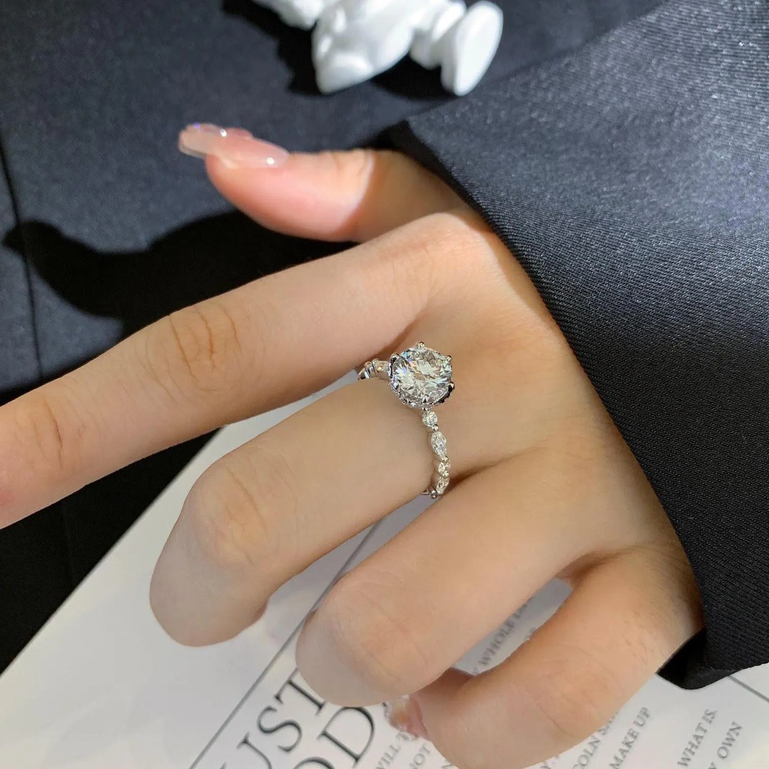 1.80tcw Round Lab-Grown Diamond Ring | Unique 6-Prong Design | IGI Certified