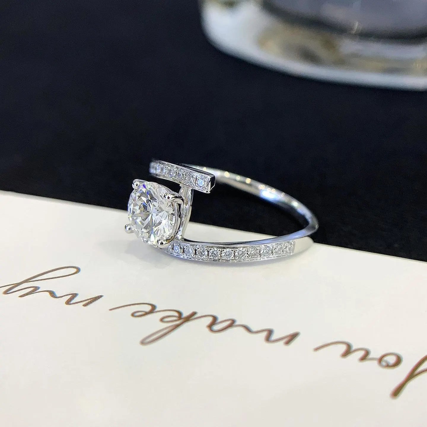 1.70tcw Round Lab Grown Diamond Bypass Solitaire Ring | 1.50ct Center | IGI Certified