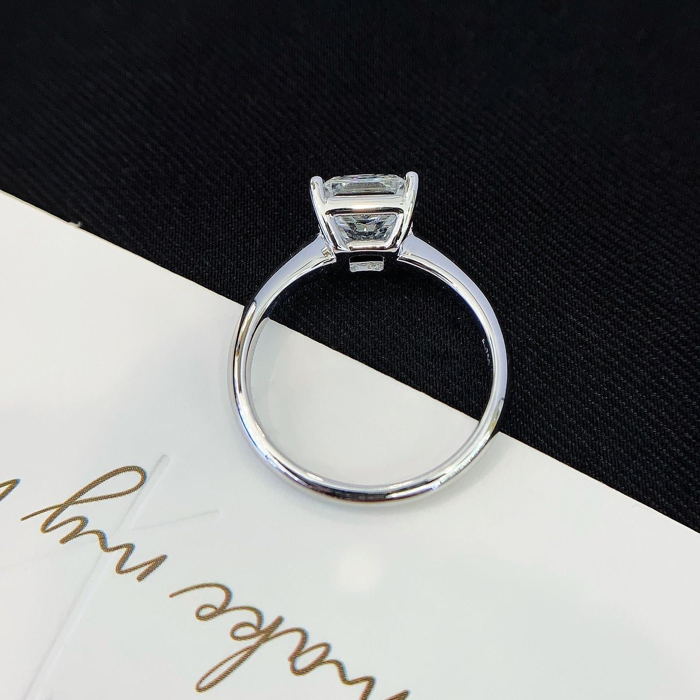 3.00ct Square Radiant Lab Grown Diamond Engagement Ring | Basket Pavé | IGI Certified