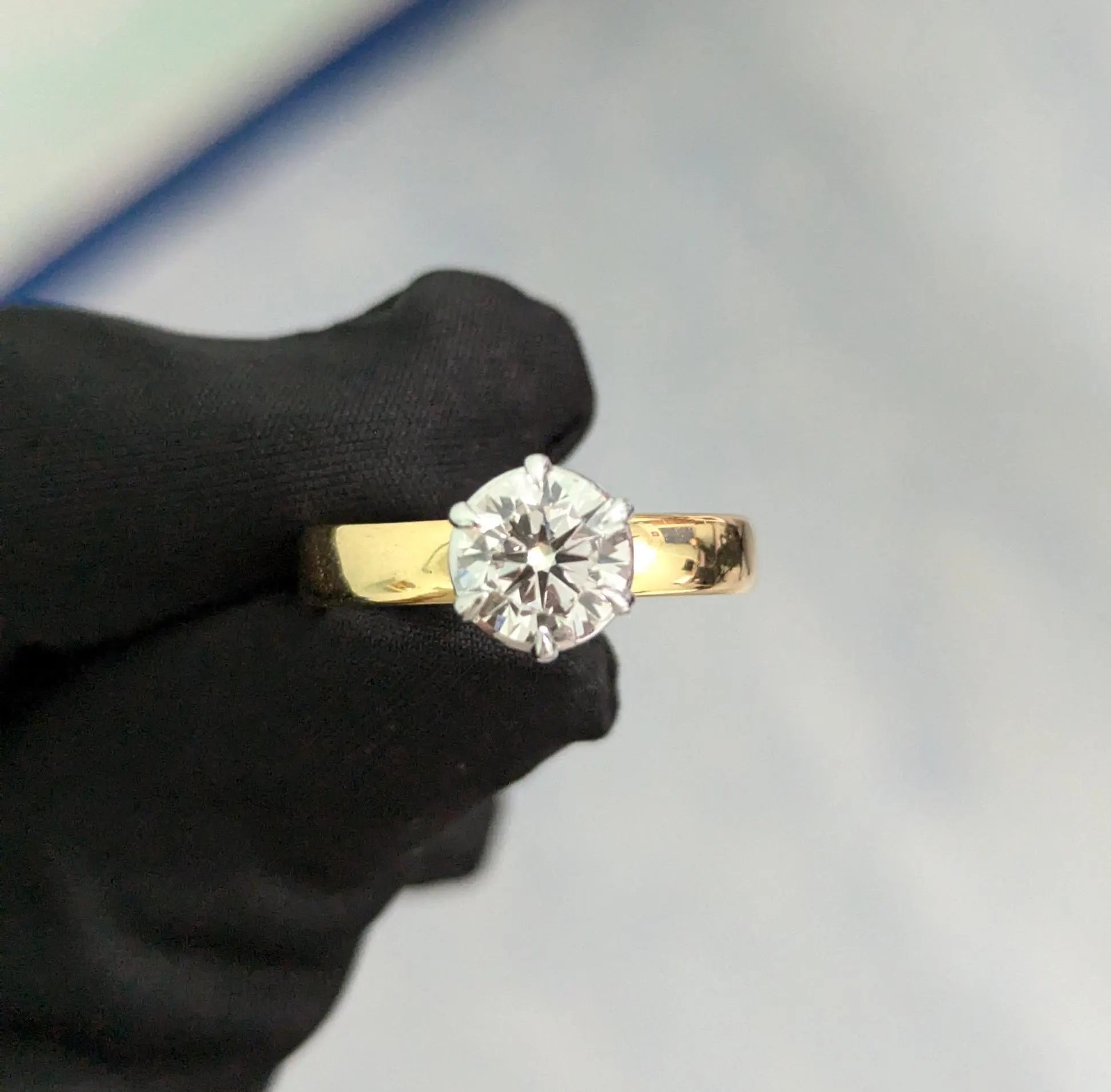 2.00ct Round Lab Grown Diamond Solitaire Ring | 6-Prong | IGI Certified | 14k/18k Gold