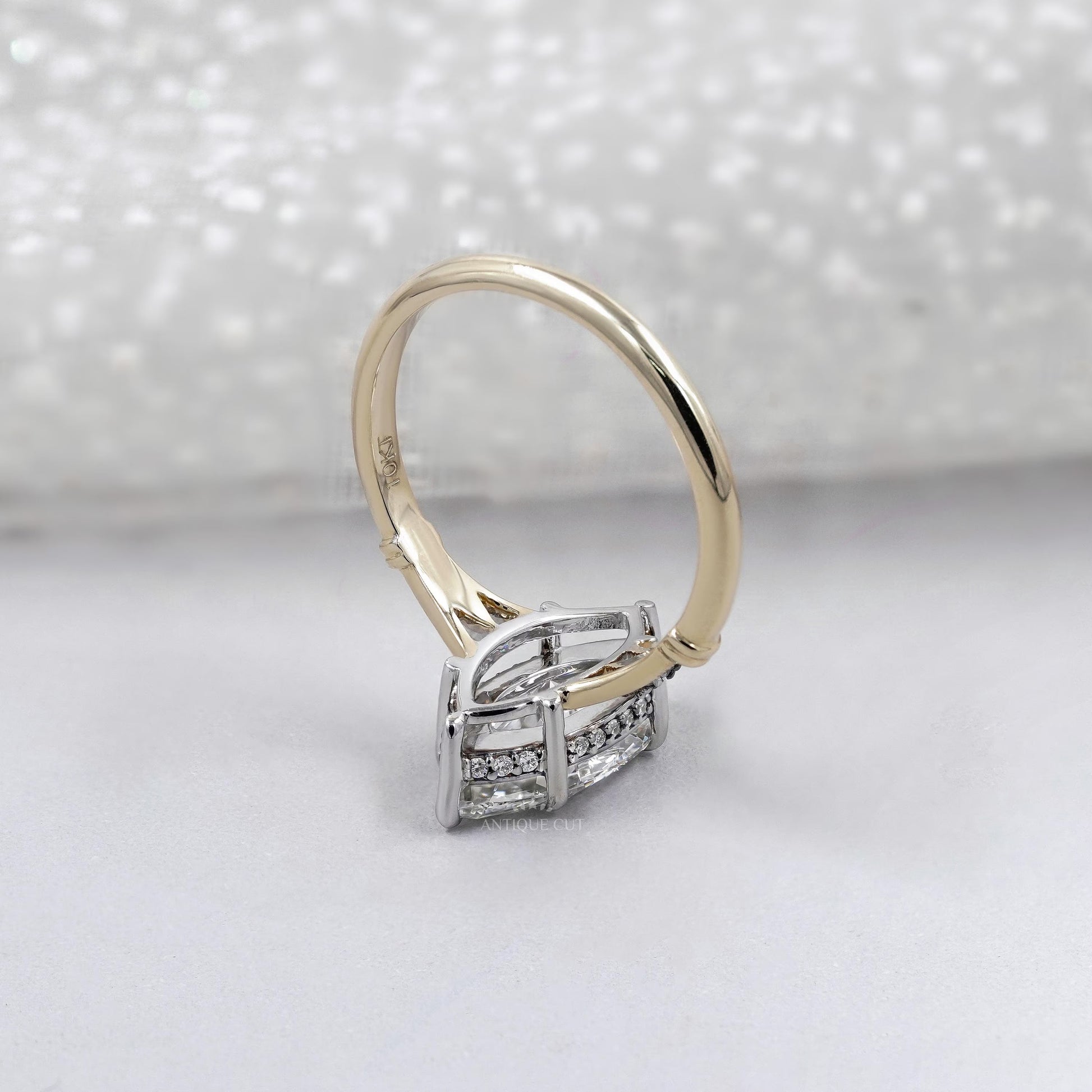 Marquise Cut 2.70tcw Lab Grown Diamond Engagement Ring | Split Shank Vintage Design | IGI Certified