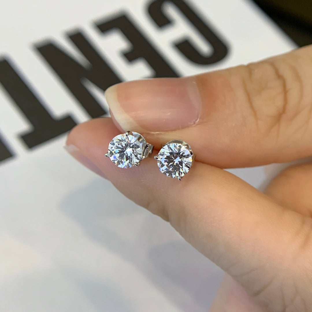 1.00tcw Lab Grown Diamond Round Stud Earring, EF Color, VS Clarity