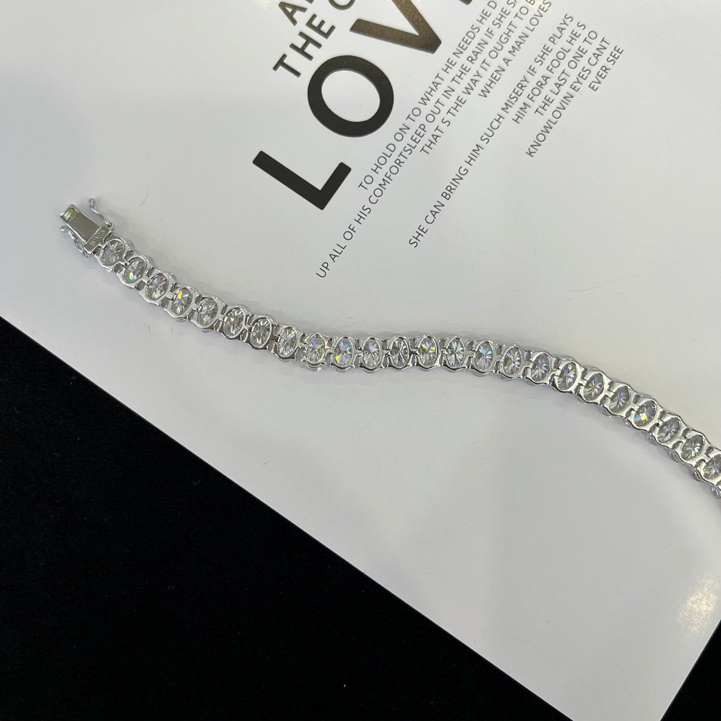 15.00tcw Oval Lab Diamond Tennis Bracelet | White Gold | DEF VVS–VS | IGI Certified