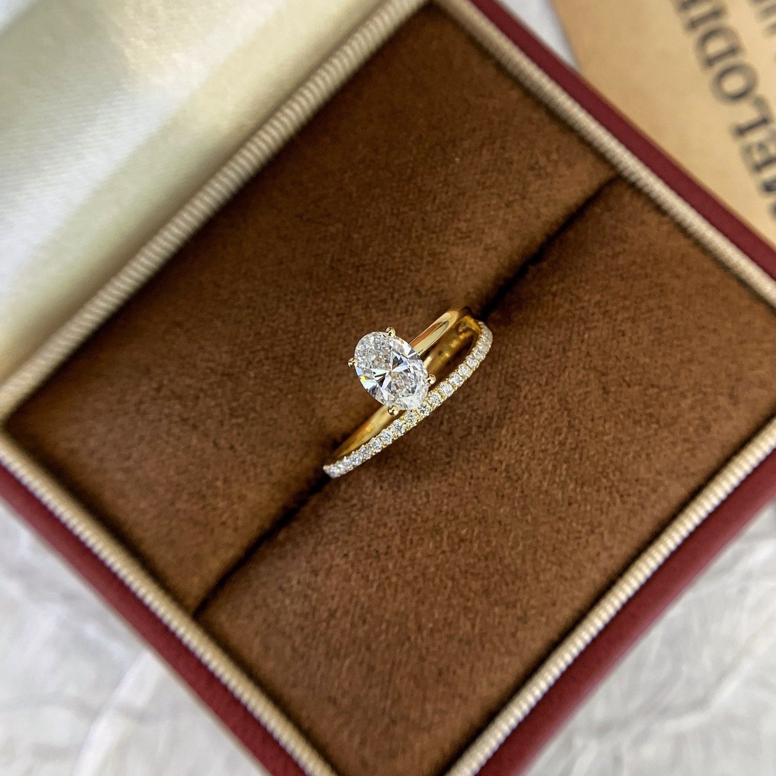 Oval 1.60tcw Lab Diamond Ring | Wrap Band | IGI Certified | DEF VVS–VS Clarity