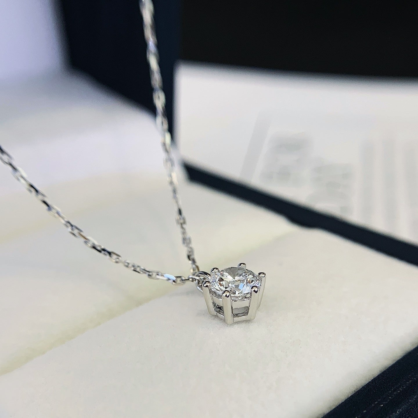 Round 0.60ct Lab Grown Diamond 6 Prong Basket Pendant, D-E-F Color, VVS - VS Clarity - IGI Certified Necklace