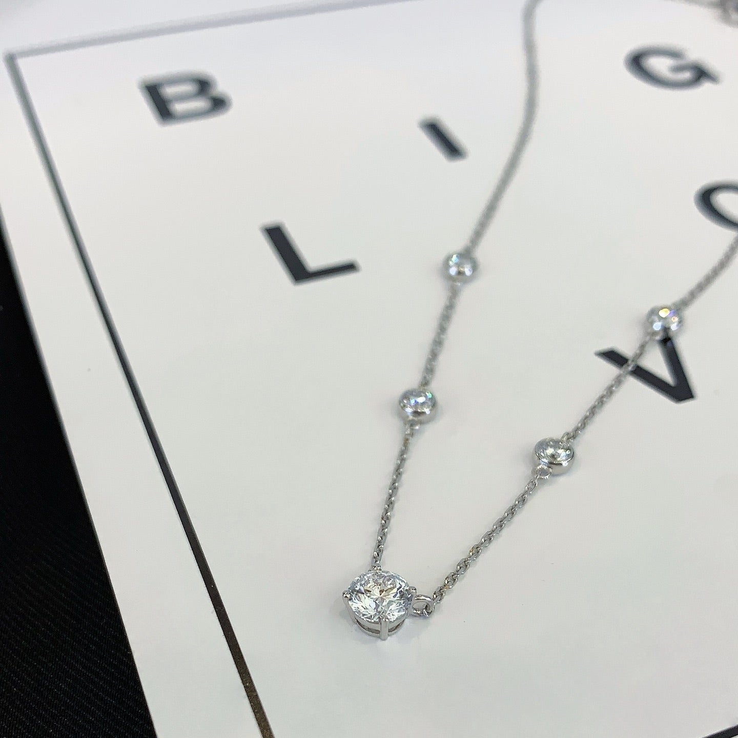 Round 2.00tcw Lab Grown Diamond The Yard Necklace, D-E-F Color, VVS-VS Clarity - IGI Certified Necklace