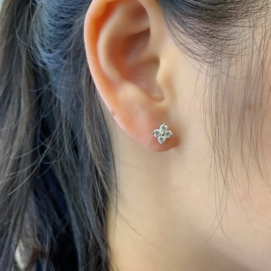 1.00tcw Lab Grown Diamond Round Stud Earring, EF Color, VS Clarity - IGI Certified Earring