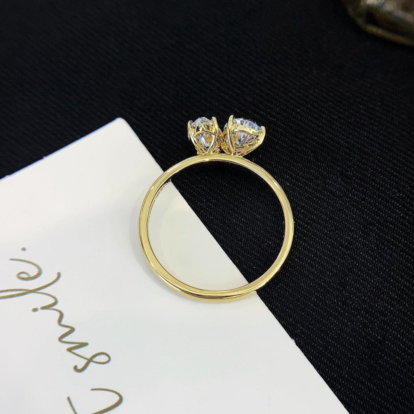 2.00ctw Marquise & Pear Toi Et Moi Ring | Lab Grown Diamond | IGI Certified | 10k 14k 18k Gold
