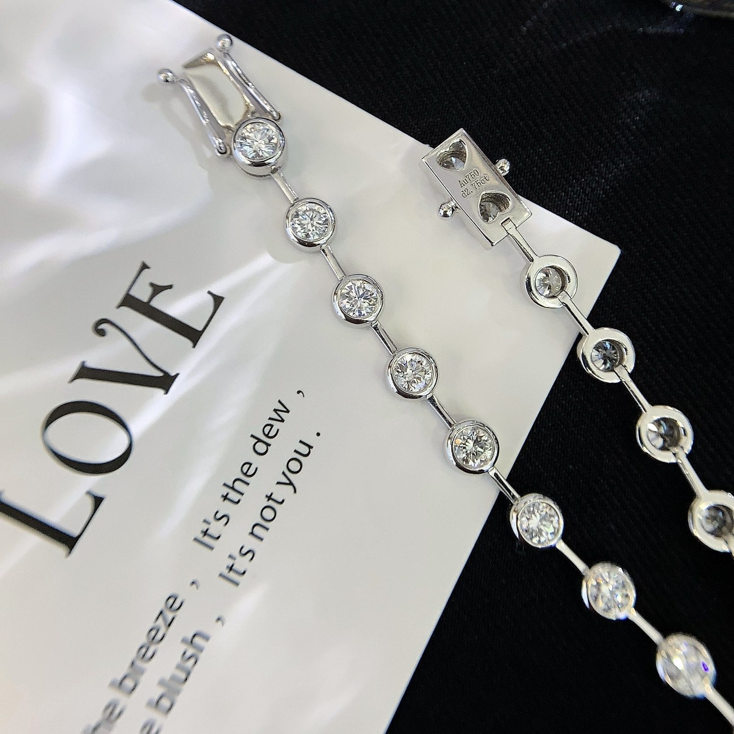 3.60tcw Round Lab Diamond Bezel Tennis Bracelet | White Gold | D-E-F VVS–VS | IGI Certified