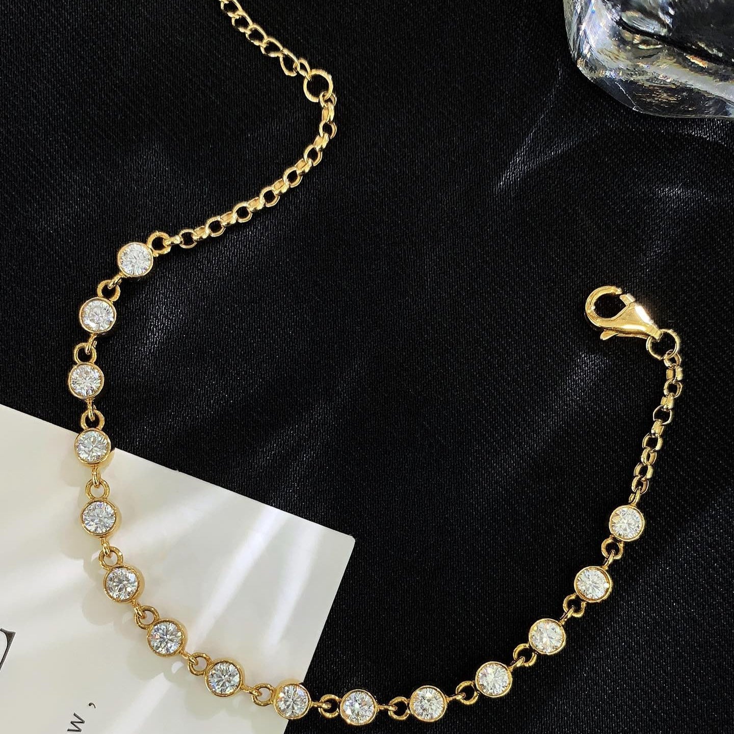 2.70tcw Lab Diamond Bezel Tennis Bracelet | Round Cut | DEF VVS–VS | IGI Certified