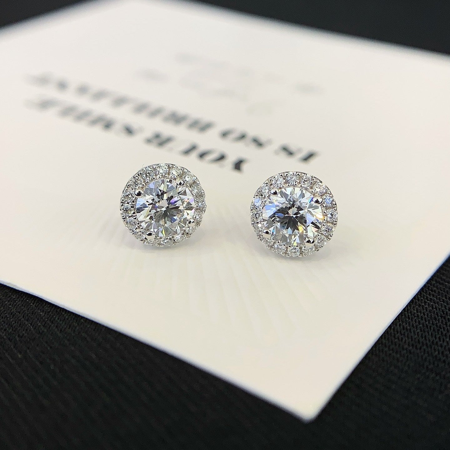 1.40tcw Lab Grown Diamond Round Halo Set Stud Earring, D-E-F Color, VVS-VS Clarity