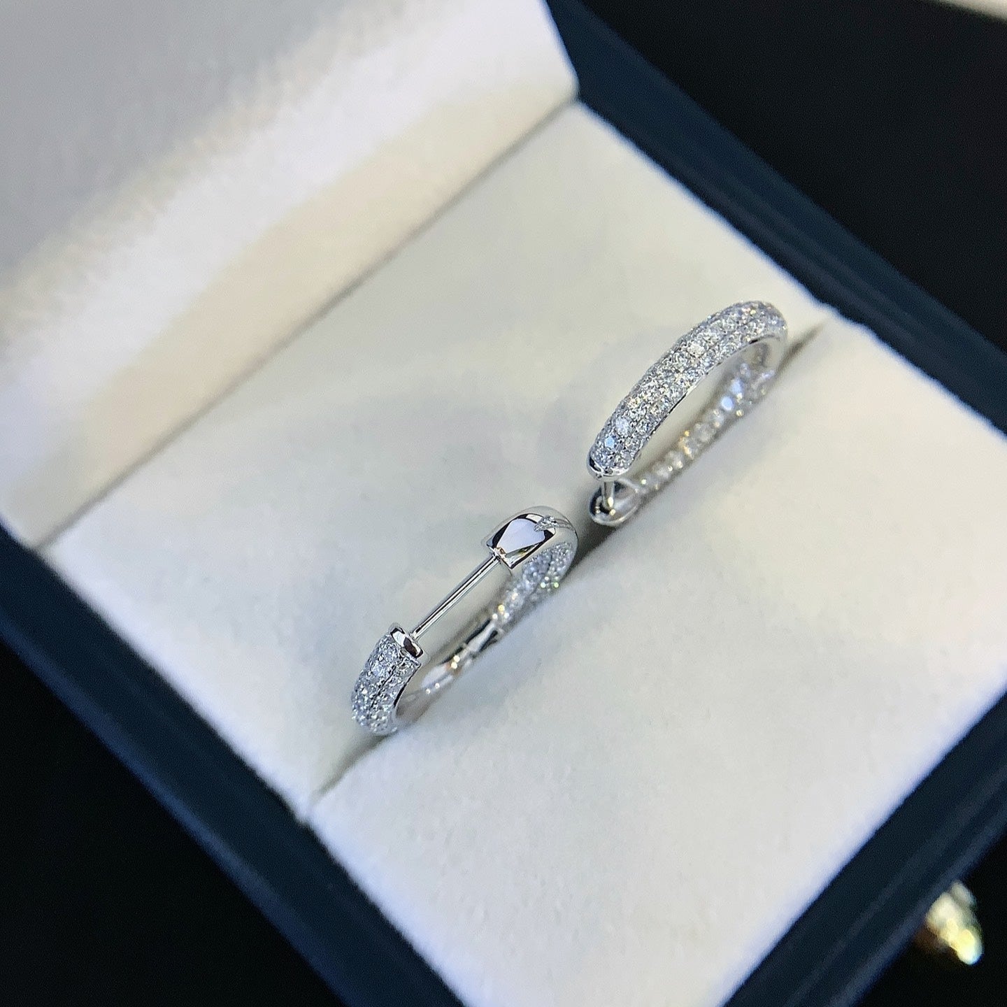 2.40tcw Lab Grown Diamond Round Hoop Earring, EF Color, VS Clarity