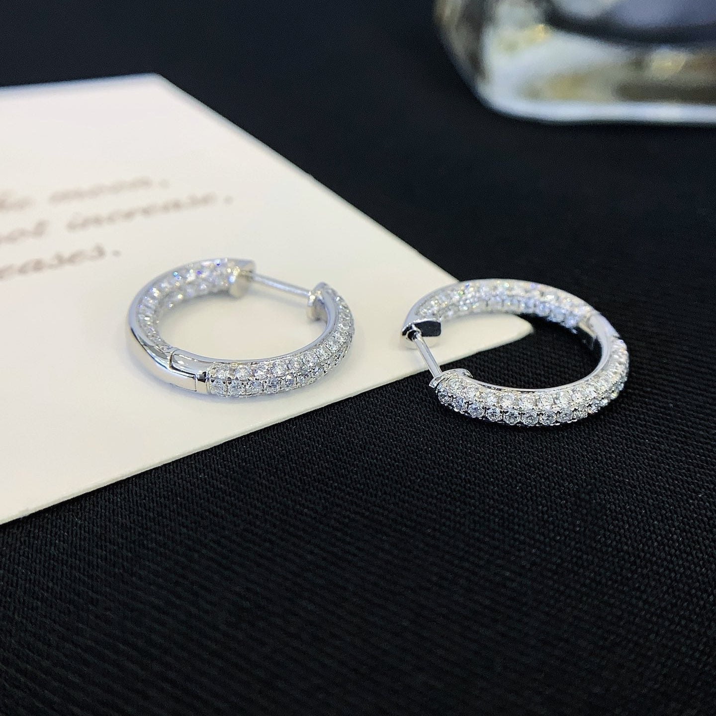 2.40tcw Lab Grown Diamond Round Hoop Earring, EF Color, VS Clarity