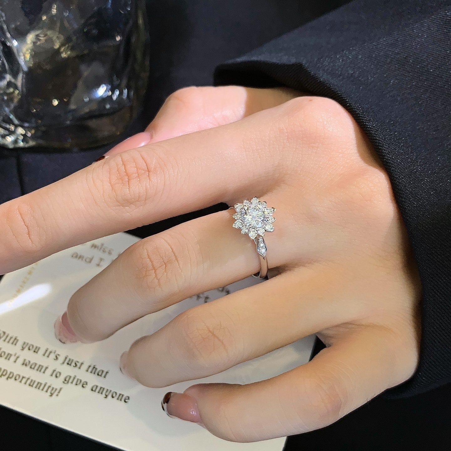 Round 1.60tcw Lab Diamond Cathedral Halo Engagement Ring | IGI Certified DEF VVS–VS