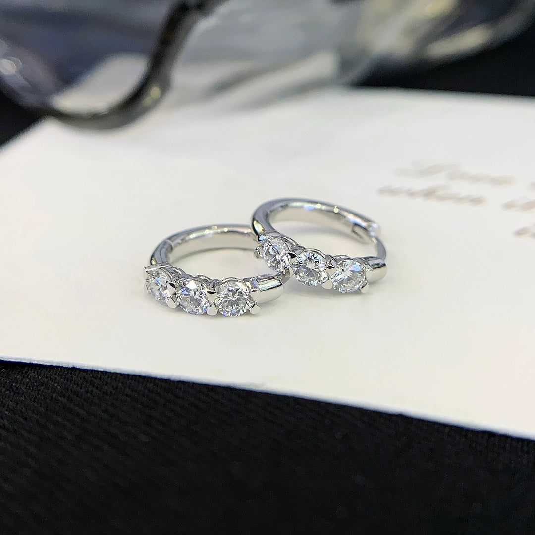 1.20tcw Round Lab Grown Diamond Hoop Earring, EF Color, VS Clarity - IGI Certified Earring