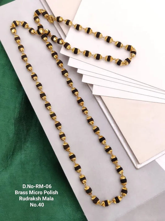 Brass Direct Gold Rudraksh Mala