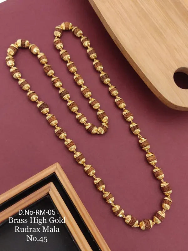 Brass Direct Gold Rudraksh Mala