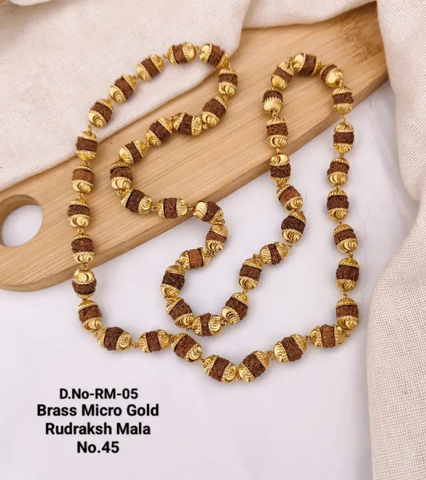 Brass Direct Gold Rudraksh Mala