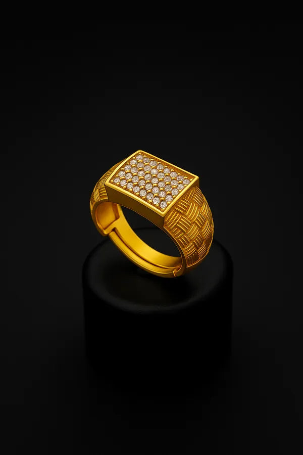 Rajwadi Ring with Premium Quality Diamonds for Boys & Men
