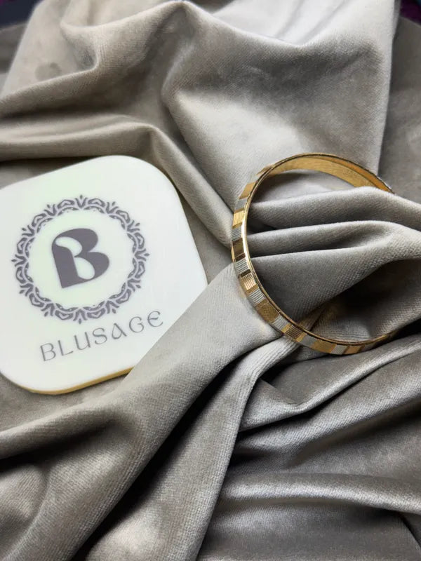 Silver & Golden Designer Gent's Punjabi Kada