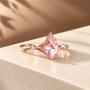 Common :: Pink VVS VS Kite Cut Lab Grown Diamond Engagement Ring