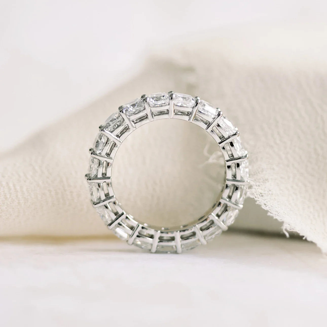 Cushion Lab Grown Diamond Eternity  Band, EF Color, VS Clarity, IGI Certified