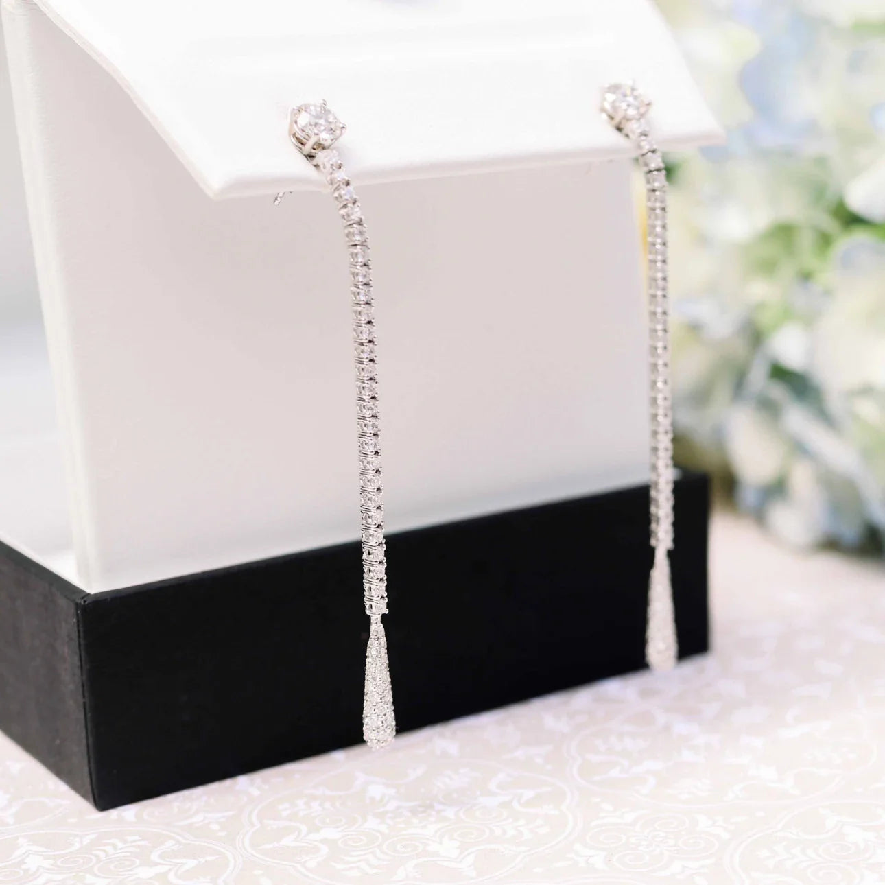 Round Lab Grown Diamond Drop Earring Jackets, EF Color, VS Clarity, IGI Certified