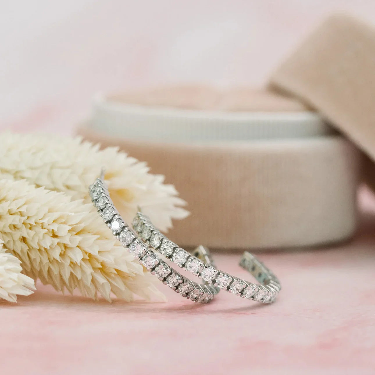 Round Lab Grown Diamond Classic J Hoop Earrings, EF Color, VS Clarity, IGI Certified