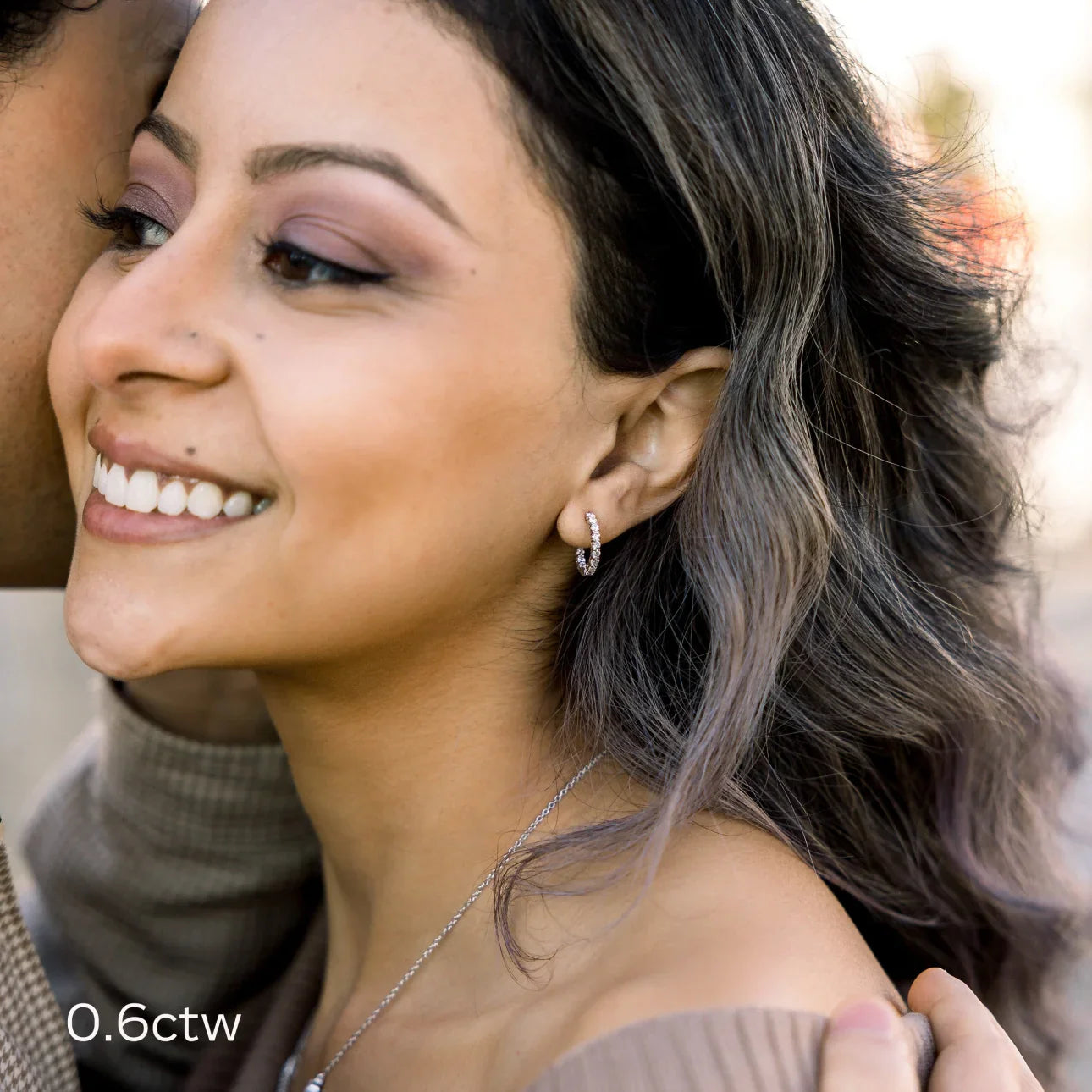 J HUGGIE HOOP EARRINGS