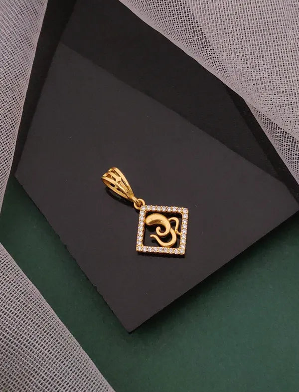 Om Ganesha with square diamond frame