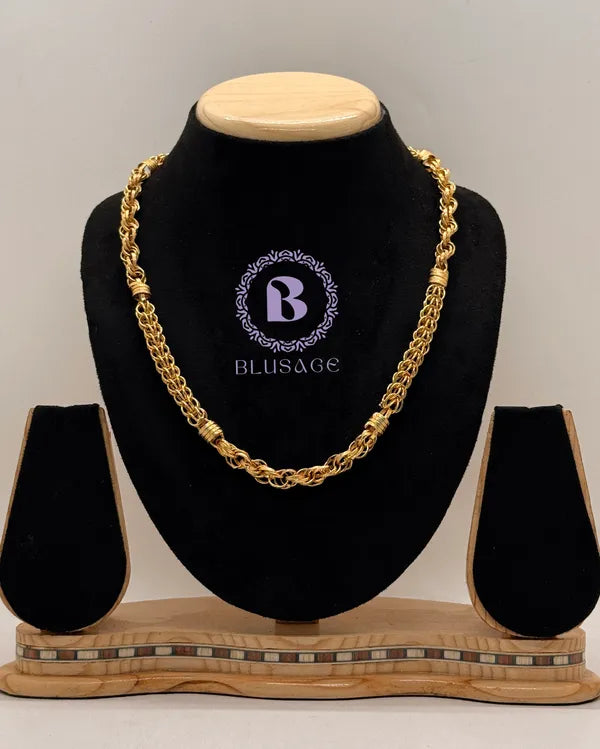 Ring Into Ring Best Quality Elegant Design Gold Plated Chain For Men