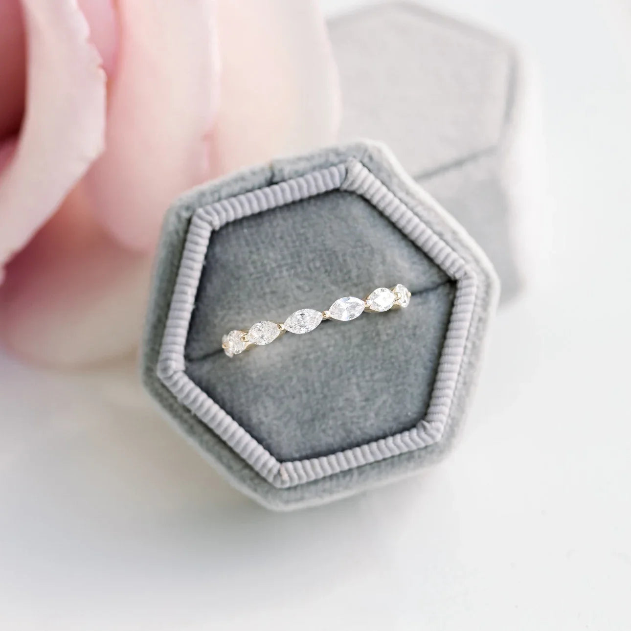 Marquise Lab Grown Diamond East - West Eternity Band, EF Color, VS Clarity, IGI Certificate