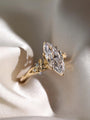 Common :: IGI certified 1.63ct Marquise diamond nature inspired engagement ring