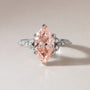 Common :: Noravelle 3.01ct pink marquise vintage lab grown diamond engagement ring IGI certified