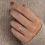 Common :: 3.01 carat pink marquise lab grown diamond vintage engagement ring rose gold luxury ring