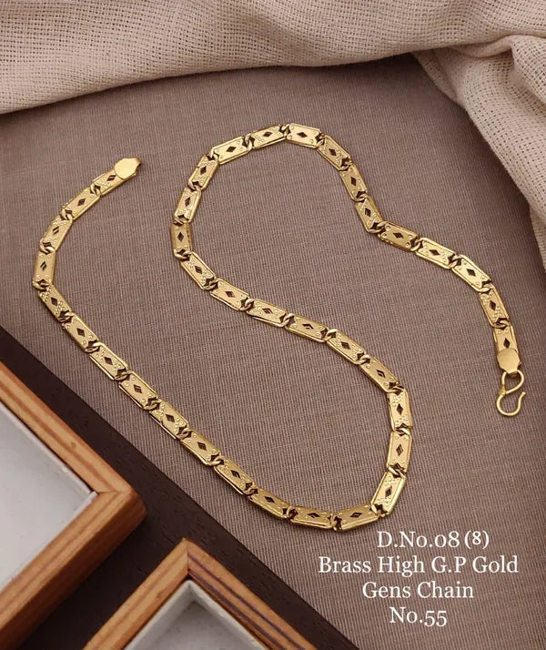 Classical Kajikatli Biscuit in IGP Brass Micro Gold Plated Nawabi Chain For