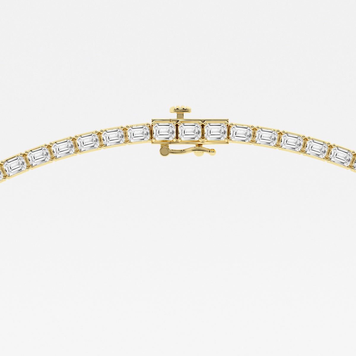 Emerald Lab Grown Diamond Graduated Tennis Necklace, EF Color, VS Clarity, IGI Certified