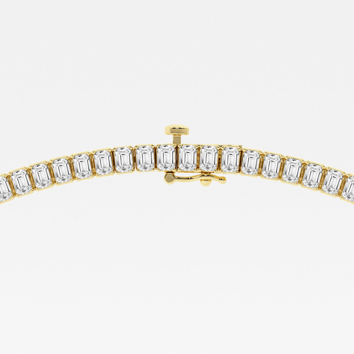 32 ctw Emerald Lab Grown Diamond Graduated Tennis Necklace