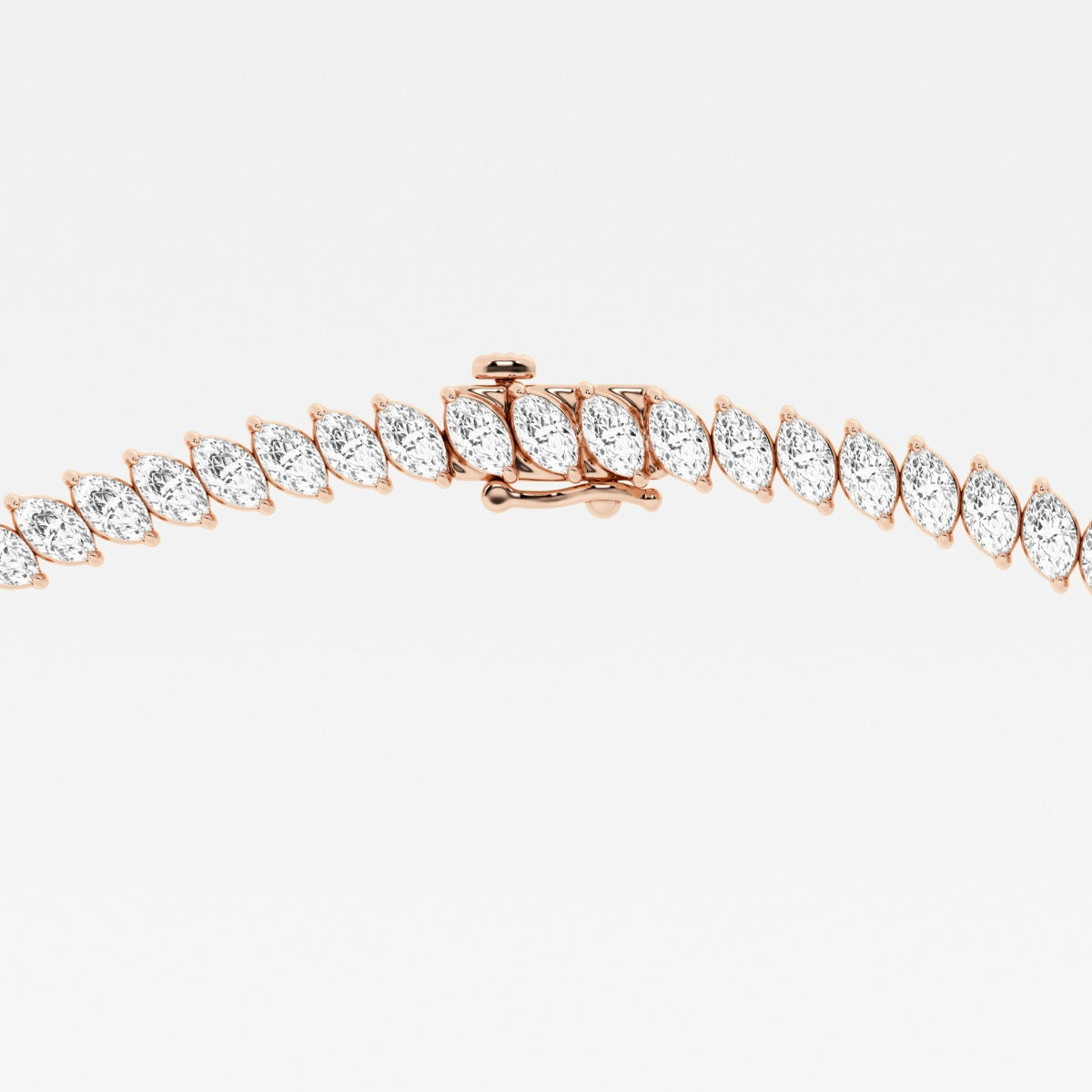 Marquise Lab Grown Diamond Marquise Tennis Necklaces, EF Color, VS Clarity, IGI Certified